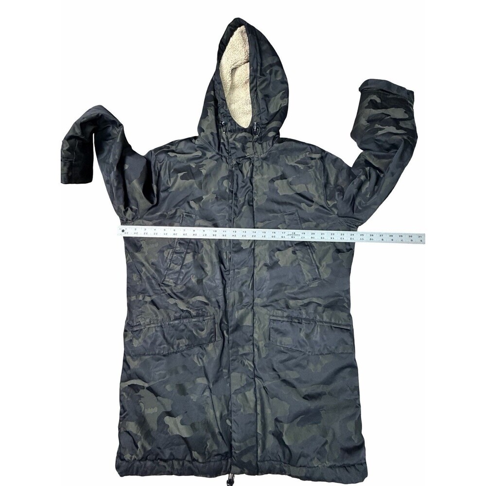 Michael Kors Mens Otto Stadium Parka Camo Hooded Jacket Sherpa Lined Medium M - Picture 13 of 16